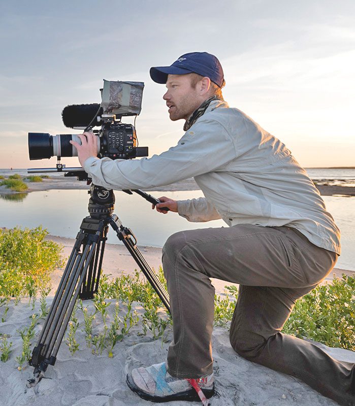 After nearly 80 years absence, Andy Johnson recorded peregrines at Taughannock. Johnson is a multimedia producer for the Cornell Lab of Ornithology. Photo courtesy of Andy Johnson.