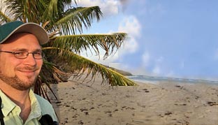 Corey Finger birding in Culebra, Puerto Rico