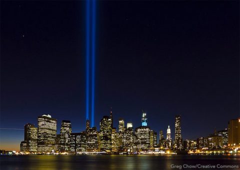 9/11 tribute in light