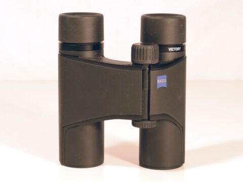 Black binoculars.