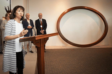 maya lin unveils sound ring at cornell lab